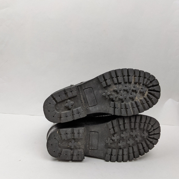 Vintage Chevy Trucks Black Leather Combat Boots - Picture 11 of 14